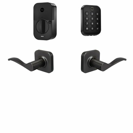 YALE REAL LIVING Yale Assure Lock 2 Bundle with Key Free Keypad Bluetooth Deadbolt, Norwood Lever Passage, and BYRD430BLENWBSP
